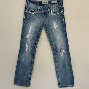 Day trip straight leg distressed jeans